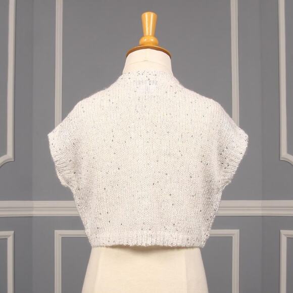 Us Angels CC-342 White Flower Girl Sweater Jacket sz 7/8 - Picture 3 of 8